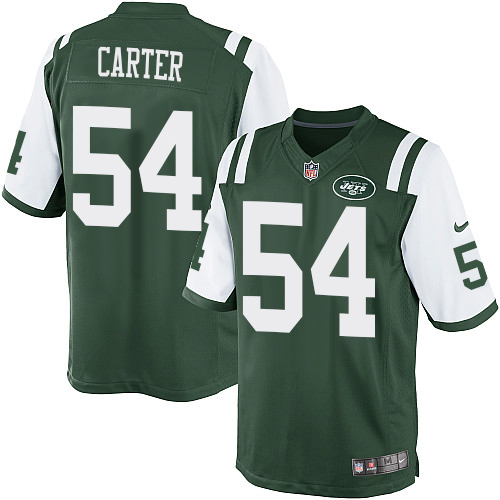 Youth Elite Bruce Carter Nike Jersey Green Home - #54 NFL New York Jets